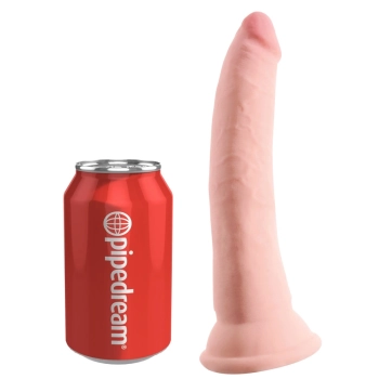 King Cock Plus - Realistyczne Naturalne Dildo Z Przyssawką 18 CM Jasny Kolor Skóry