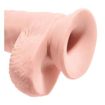 King Cock Plus - Realistyczne Dildo Z Jądrami I Przyssawką 25 CM Jasny Kolor Skóry