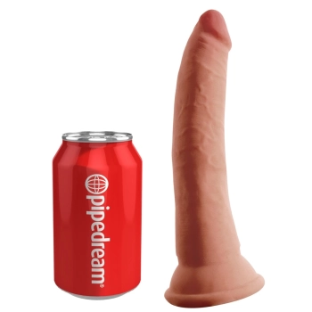 King Cock Plus - Realistyczne Naturalne Dildo Z Przyssawką 18 CM Ciemny Kolor Skóry