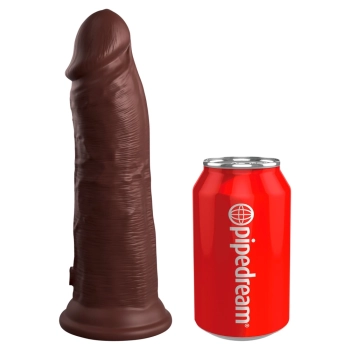 King Cock Elite - Realistyczne Silikonowe Dildo Z Przyssawką 20 CM Brązowy Kolor Skóry