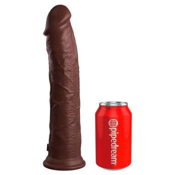 King Cock Elite - Realistyczne Silikonowe Dildo Z Przyssawką 28 CM Brązowy Kolor Skóry