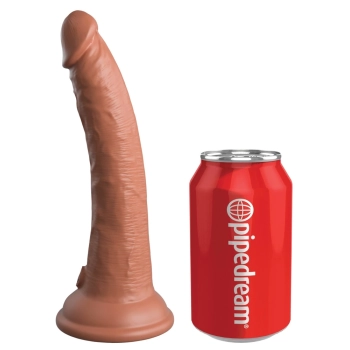 King Cock Elite - Uprząż Strap-On Z Realistycznym Dildo 18 CM Ciemny Kolor Skóry