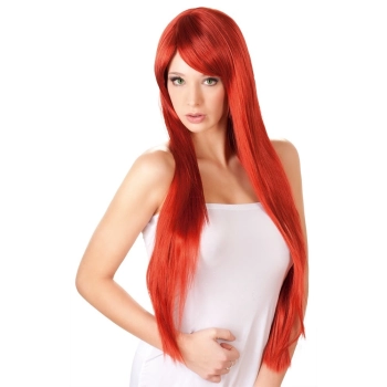 Cottelli ACCESSOIRES - Czerwona Peruka Z Prostymi Długimi Włosami